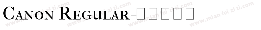 Canon Regular字体转换